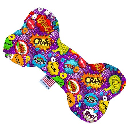 Mirage Pet Products Purple Comic Sound Effects 6 in. Stuffing Free Bone Dog Toy 1181-SFTYBN6